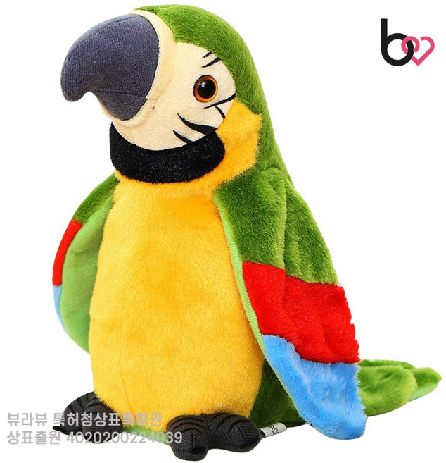 제이트레이드 따라쟁이 앵무새 인형, 그린, 1개