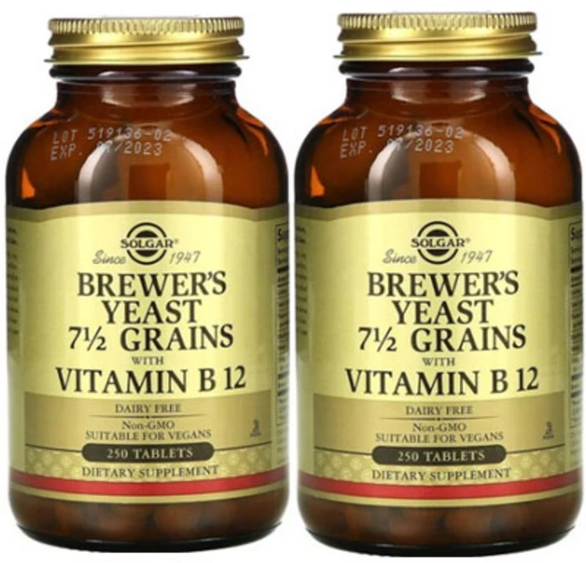 솔가 맥주효모 3g 티아민 리보플라빈 비타민B12 나이아신 250정 X 2통, 2개 - 쿠팡