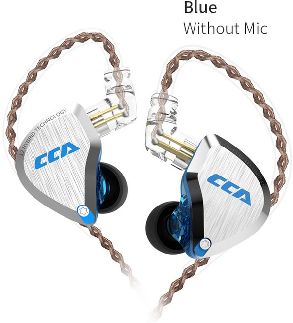 하이 퀄리티 인이어 유닛 루프 다리미 소음 감소 유선 이어폰 결합, 1. blue no mic, 03 C12 Blue No MIC