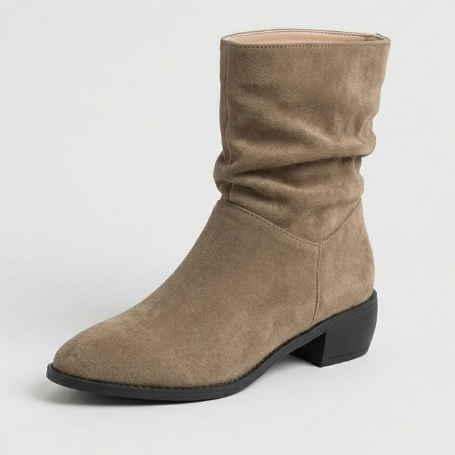 타니즈 르마 여성 봄 가을 스웨이드 미들힐 앵클부츠 (4.5cm)