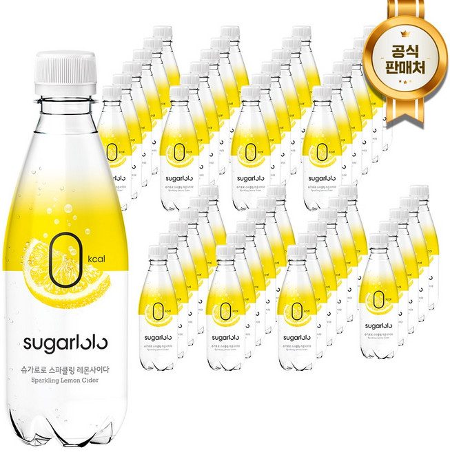 슈가로로 스파클링 레몬사이다, 350ml, 6개