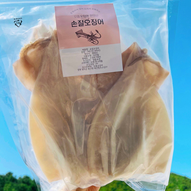 으뜸 손질 오징어 개별진공포장 1kg, 1개, 1kg(3마리)