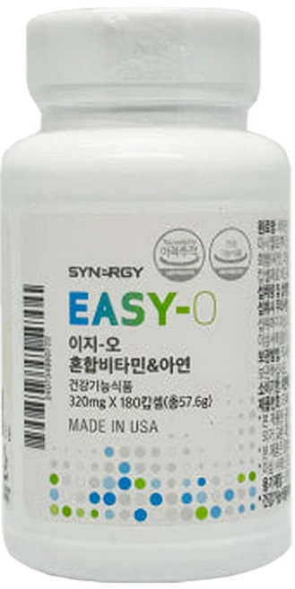 시너지 이지오 혼합비타민 앤 아연, 1개, 180정 - 쿠팡