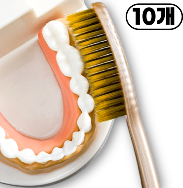 지빈 베이직 간편한 이닦기 대왕 헤드 칫솔, 10개, 1세트