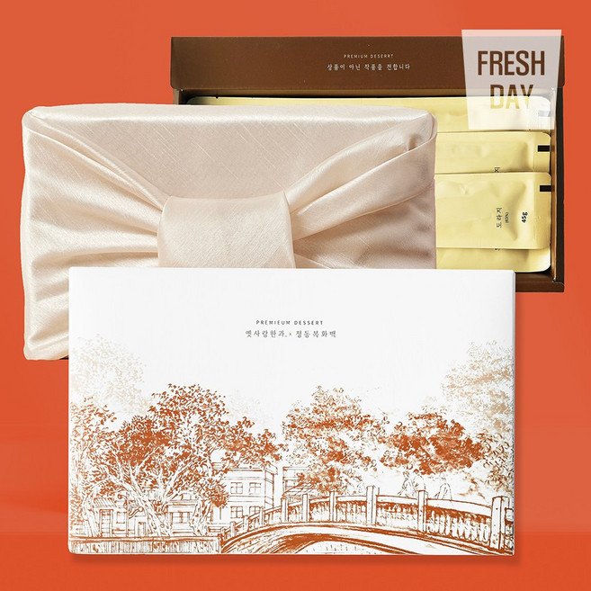 담양 한과 전통 수제 도라지정과 선물세트 (고급보자기), 1세트, 300g