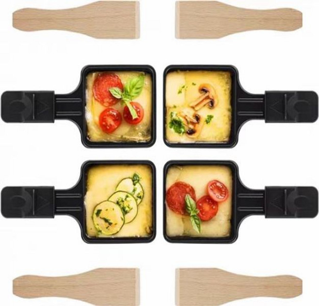 으노상점 라끌렛그릴 치즈 라끌렛전기그릴 라클렛, 치즈 슬라이스 팬 나무 주걱 4개, 1개, 1g