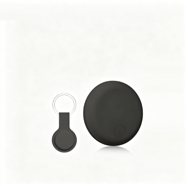 象祥鑫 藍牙定位器 Find Tag 追蹤器 防丟器 適用於兒童老人寵物, 黑色【台灣芯片】+送皮套,安卓/蘋果通用版, 1個