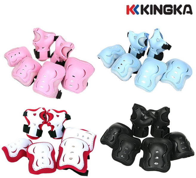 킹카 303 어린이 보호대 3종 세트 인라인 자전거 킥보드 보호대, 블랙