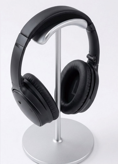 보스 QC45 QC35 QC SE 호환 아치형 헤드폰 거치대 스탠드 데스크테리어, 실버, 1개, 표준
