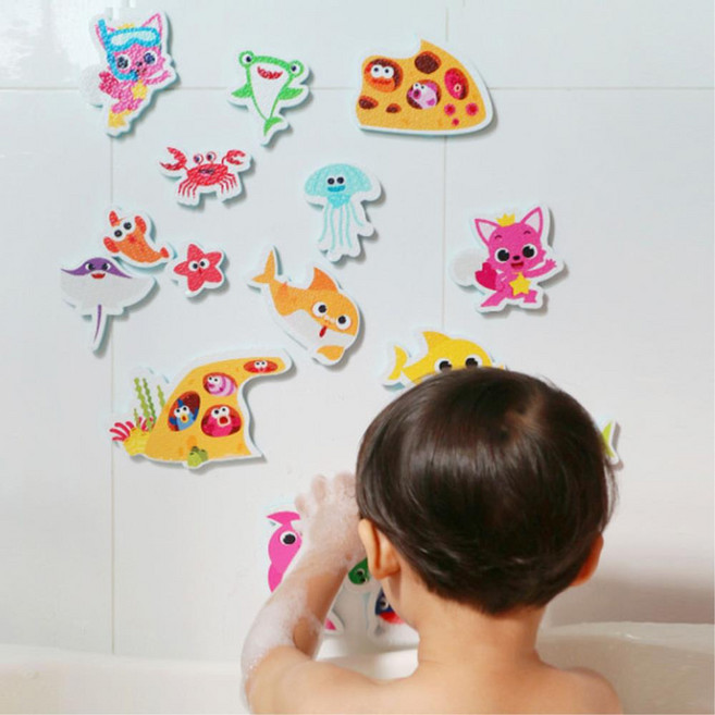 핑크퐁 해양생물 목욕놀이 스티커세트 유아발달 돌선물 2세, 1개