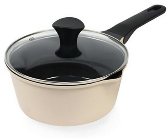 키친아트 국산 모던베이지 IH 프리미엄 쿡웨어 편수 냄비, 18cm, 베이지, 10세트