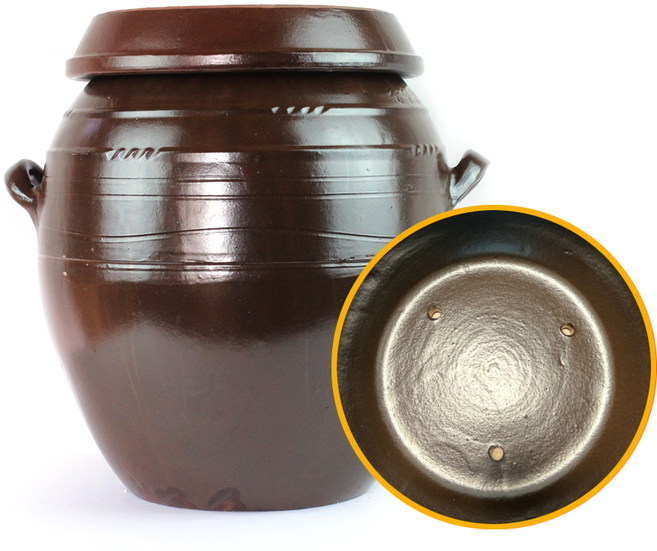 장수 항아리 5호 / 간수 타공 소금 물빼는 무공해 항아리 (소금 20kg), 1개