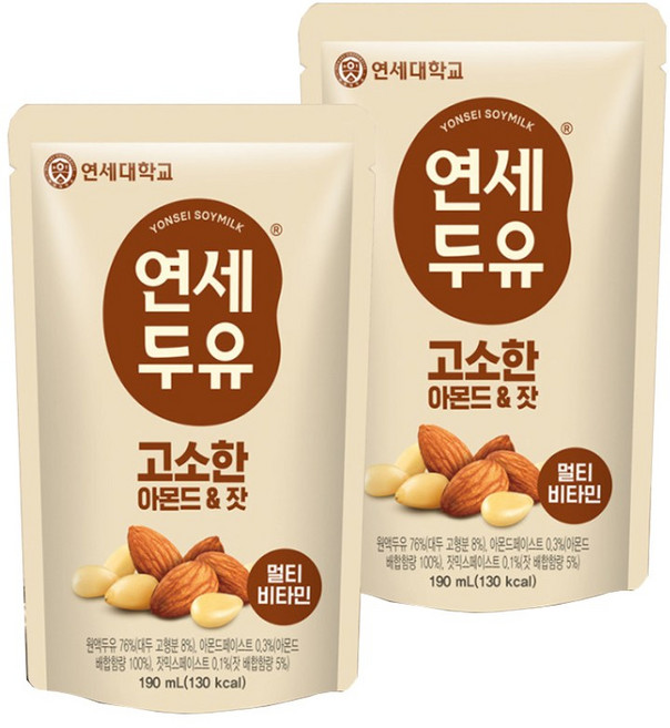 아몬드 & 잣 두유, 190ml, 30개