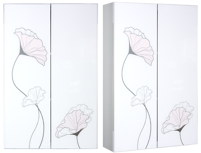 샘바스 꽃띠앙장 (1~3일 이내 출고) 500 600 욕실장 여닫이 이쁜 인테리어 수납 화장실, W500xH800, 1개