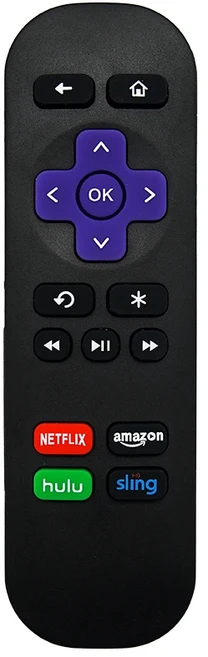 Roku Express 프리미어 박스 플레이 1 2 3 4 모델용 RC680 리모컨 교체품 (스틱 또는 TV 기기와 호환되지, 01 검정색