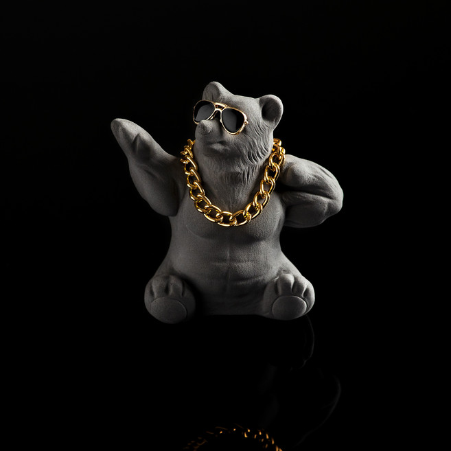 헤카테 머슬매니아 곰탱이 차량용 석고방향제, 그린플로럴, 1개, 그린플로럴