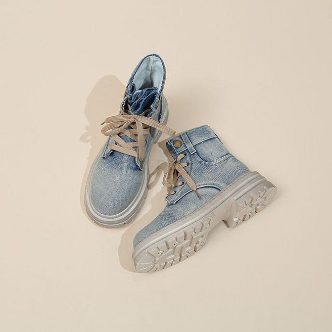 데님부츠 캐주얼 빅사이즈 워커 구두 웨스턴 카우보이 하비 링클 셔링 키높이 여성 통