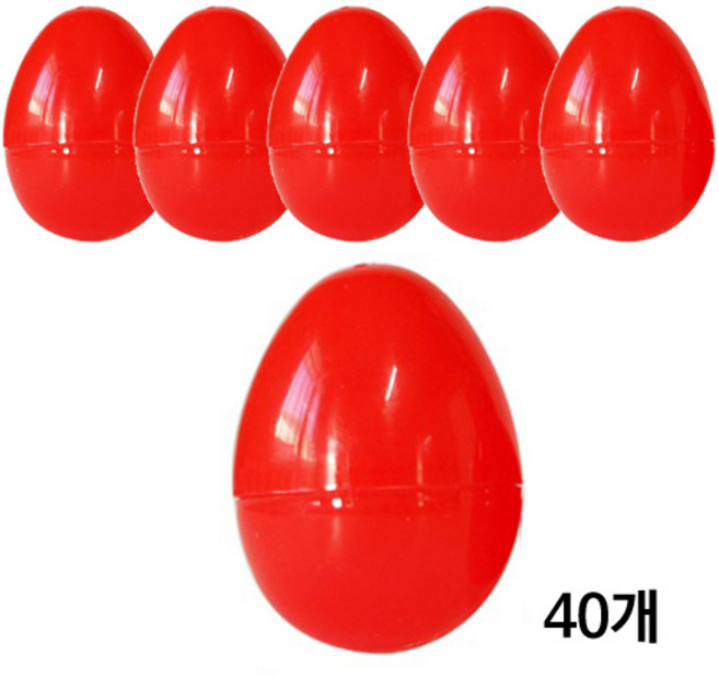 키득키득 대 빨강 캔디 계란케이스 계란캡슐 뽑기케이스, RB580__대__빨강, 40개, 단일