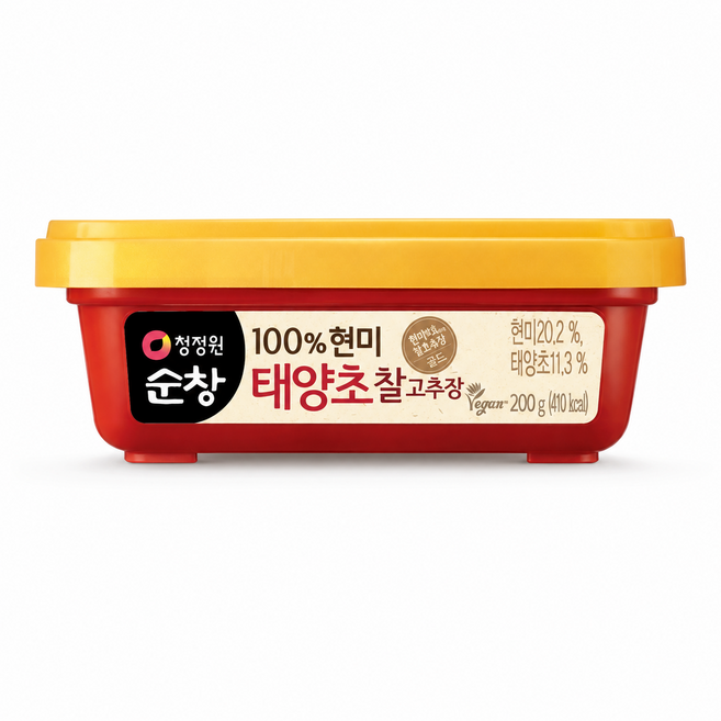 청정원순창 100% 현미 태양초 찰고추장, 1개, 200g