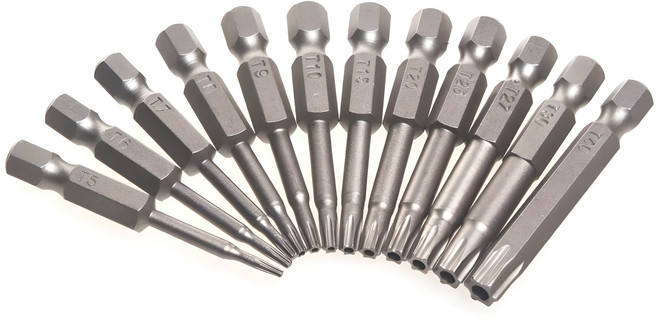 젠타코리아 전동드라이버용 별비트 12종 세트, 1세트