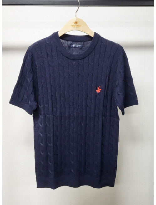 [비버리힐스폴로클럽] (B) 26SS 여성 코튼 케이블 반팔니트 3종