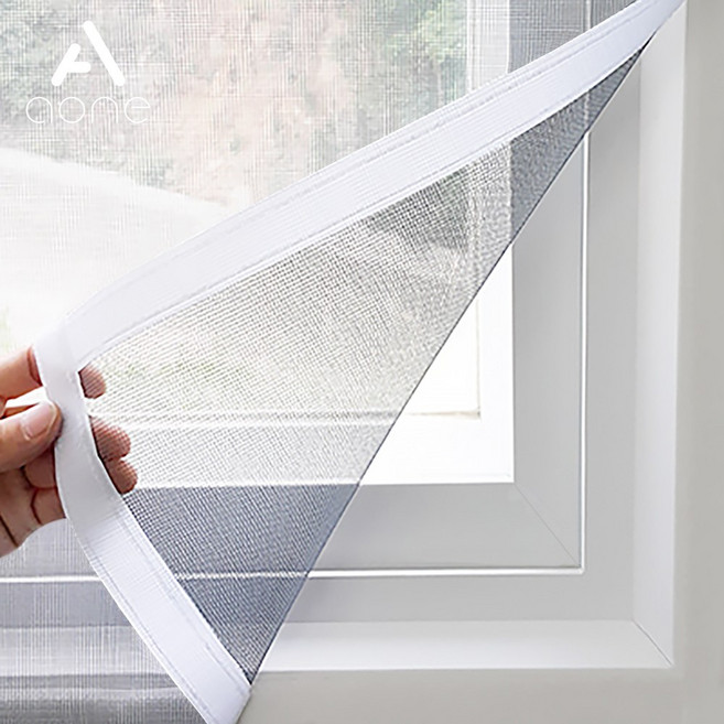 창문 방충망 모기장 벨크로 붙이는 창문용 주문 제작 베란다 보수, 촘촘망(회색), 1개