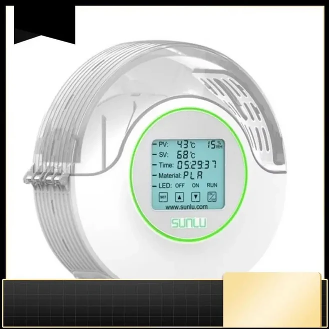 N33R-SUNLU S2 3D 프린터 필라멘트 건조기 박스 습도 표시기 4.6인치 LCD PLA ABS EU 플러그, 01 Black EU Plug, 01 1.4MM