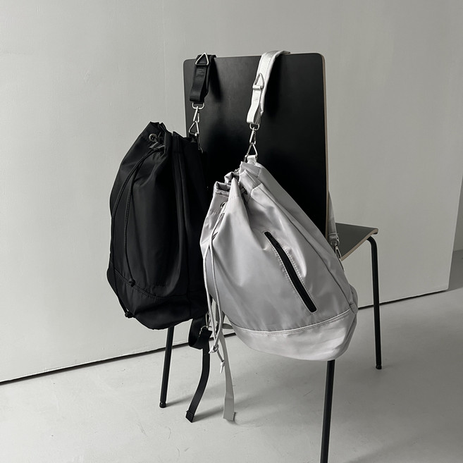 에이치베이직 나일론홀딩백 남자 남성 슬링백 크로스백 가벼운 복조리 힙스트링 백팩