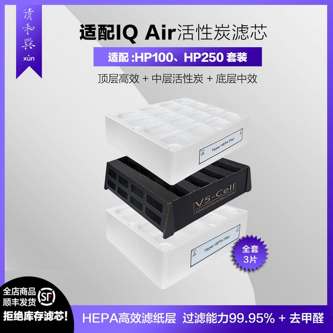 아이큐에어 공기청정기 필터 250 미세먼지 제거 먼지제거 활성탄 세트 3개입, 1개