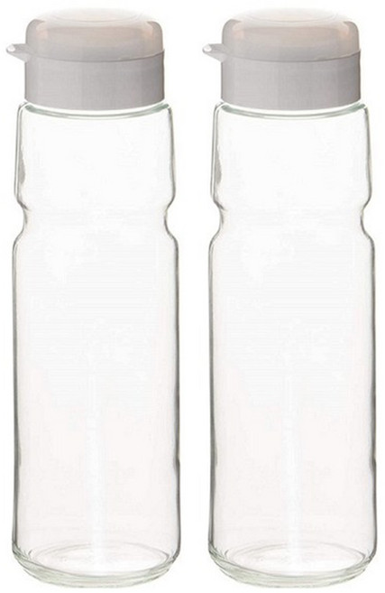 도요사사키 슬림 물병 튼튼한 일본 유리 물통, 1.1L, 2개