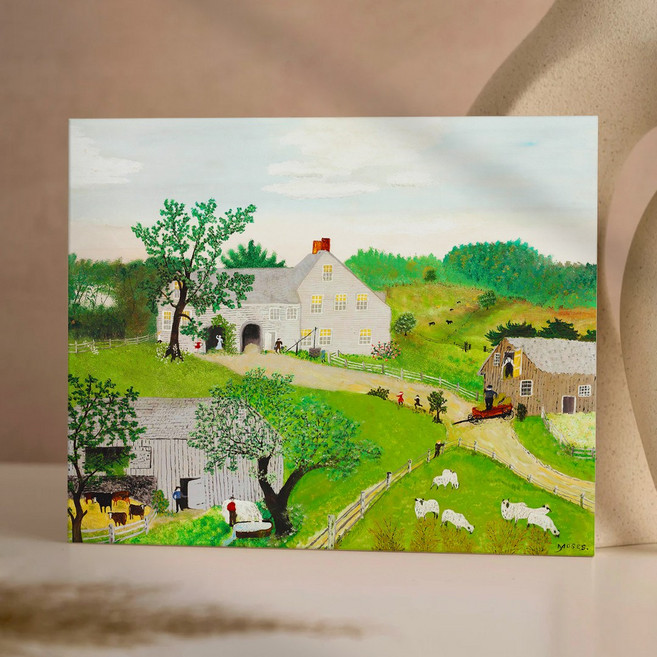 힐링인테리어 그랜드마 모지스 풍경 명화 대형그림 캔버스액자 거실 아이방 시리즈 24종 1-12, 04.스프링필드 양목장