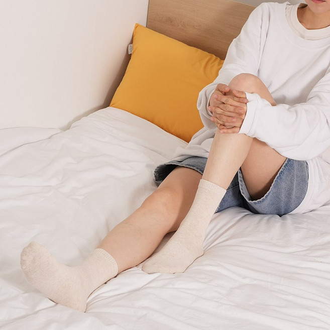올데이삭스 여성용 발등을 완벽히 잡아주는 중목양말 8켤레 세트