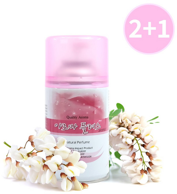 프리미엄 아로마플러스 방향제(아카시아향) 자동분사기용 실내공간 화장실방향제, 250ml, 3개, 아카시아