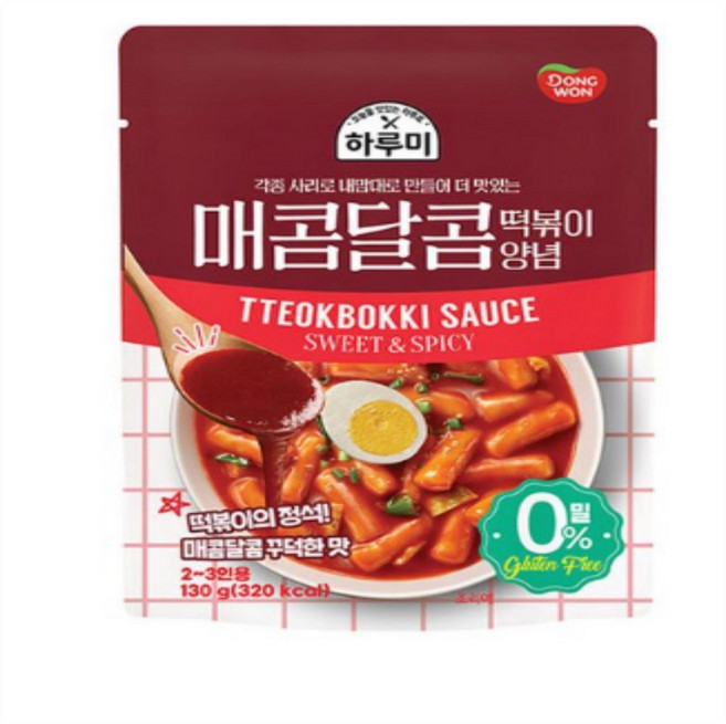 동원F&B 하루미 매콤달콤 떡볶이 양념, 130g, 30개