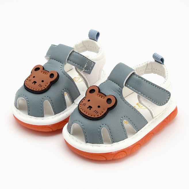 아기 곰돌이 삑삑이샌들 삑삑이신발 소리나는신발 걸음마신발 유아샌들 아기샌들