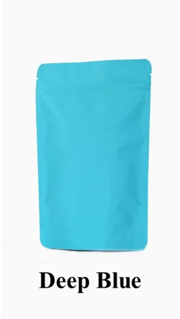 스탠드형 무광택 딥 블루 알루미늄 호일 지퍼백 포장 백 말차 커피 스낵 차 대추 열 접착 선물, 1개, 2. Deep Blue / D. 18x29x4cm