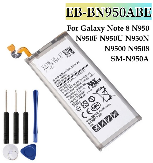 배터리 EB BN950ABE 3300mAh 삼성 갤럭시 노트 8 Note8 N950 SM N950F N950FD N950U/U1 N950W N950N N9500 Bateria 도구