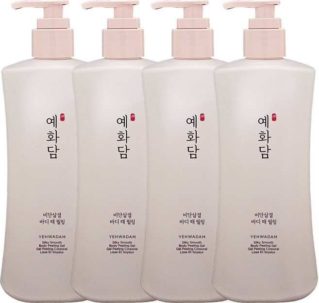 예화담 비단살결 바디 때 필링, 500ml, 4개