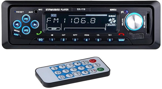 汽車音響主機MP3播放器（藍牙/插卡/收音機/USB）, 1套