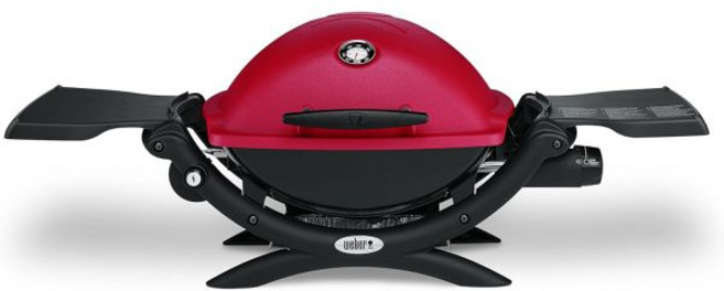 웨버 Q1200 액상 프로판 그릴 티타늄, Grill, Red, 1개