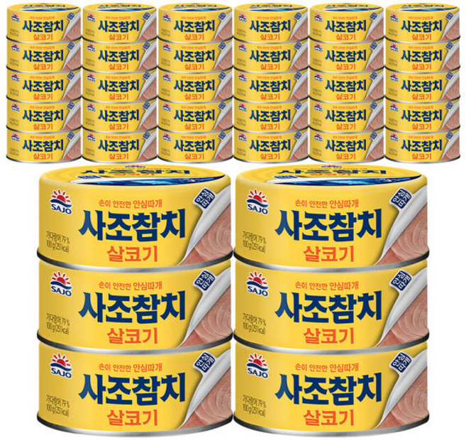 사조 살코기참치 안심따개 / 참치캔 통조림, 36개, 100g