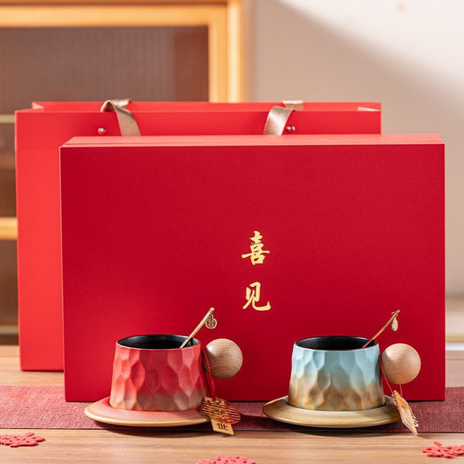 結婚禮物 杯子一對 新婚訂婚禮品 送親友閨蜜, 通用