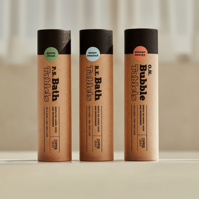 커퍼솝 타블렛 입욕제 | 탄산(배쓰밤) 거품(버블바) 색 향기 거품을 내맘대로 TPO 입욕제 친환경 선물, 120g, 1개