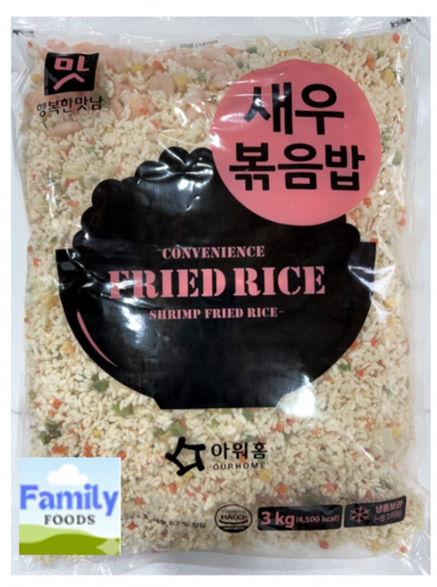 [먹깨비네] 아워홈 대용량 새우볶음밥 3kg, 1개