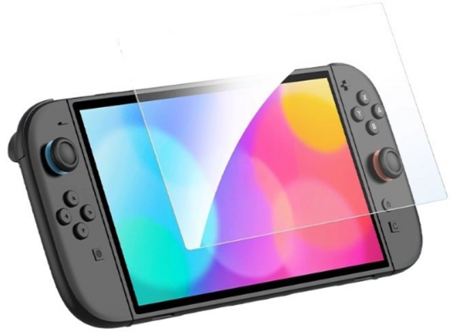 스위치2 강화유리 액정보호필름, 1개, 투명, 닌텐도스위치2 저반사지문방지 부착키트 강화유리