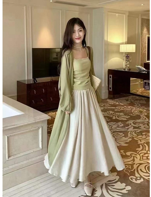 린넨 롱 로브 여름 가디건