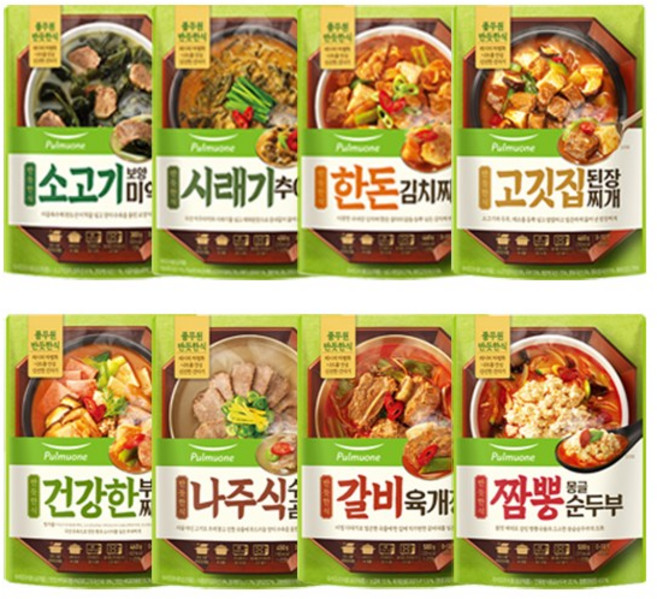 풀무원 반듯한식 국탕찌개 8종 골라 담기, 1개, 460g