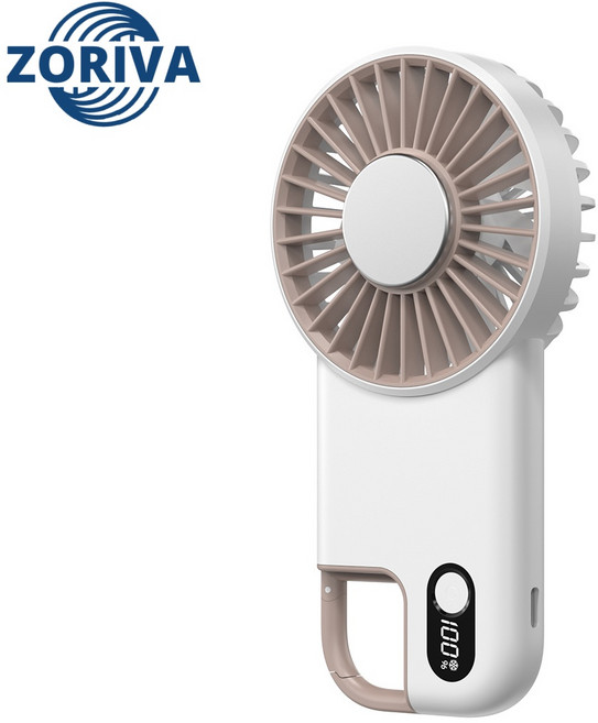 ZORIVA 급속냉각 미니선풍기 휴대용 핸드선풍기 초강력100풍속 얼음찜질선풍기, 화이트, FG99