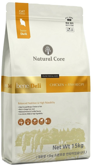 네츄럴코어 베네 델리 10kg 피모에 좋은 고양이사료, 15kg, 1개
