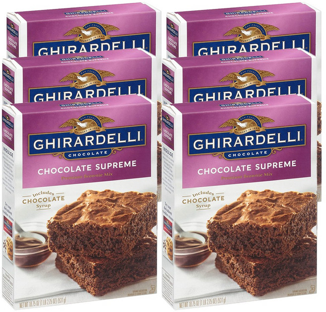 Ghirardelli 기라델리 브라우니 만들기 믹스 초콜릿슈프림 Chocolate Supreme 531g 6개